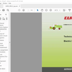 Class DOMINATOR 130 Technical Systems & Electric Service Manual - PDF DOWNLOAD