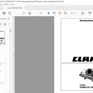 Class DOMINATOR 198 H VX Betriebsanleitung - PDF DOWNLOAD (GERMAN)