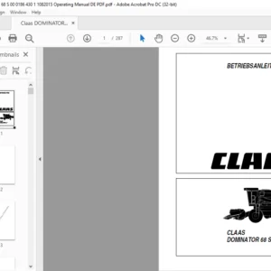 Class DOMINATOR 68 S Betriebsanleitung- PDF DOWNLOAD (German)