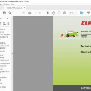 Class MEDION 340 - 310 Technical Systems & Electric Service Manual - PDF DOWNLOAD