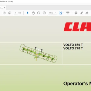 Class VOLTO 870 T VOLTO 770 T Operator’s Manual - PDF DOWNLOAD