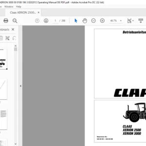 Class XERION 2500 3000 Betriebsanleitung - PDF DOWNLOAD (GERMAN)