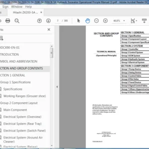 Hitachi ZX200-5A 200LC-5A 210H-5A 210LCH-5A 210K-5A 210LCK-5A Excavator Operational Principle Manual - PDF DOWNLOAD