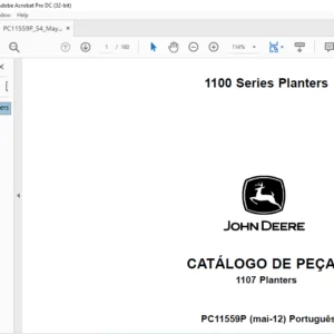 JOHN DEERE 1100 Series Planters CATÁLOGO DE PEÇAS - PDF DOWNLOAD (Português)