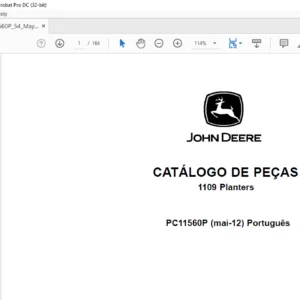 JOHN DEERE 1100 Series Planters CATÁLOGO DE PEÇAS - PDF DOWNLOAD (Português)