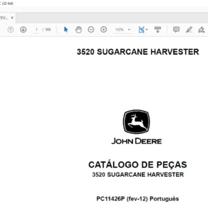 JOHN DEERE 3520 SUGARCANE HARVESTER CATÁLOGO DE PEÇAS - PDF DOWNLOAD(Portuguese)