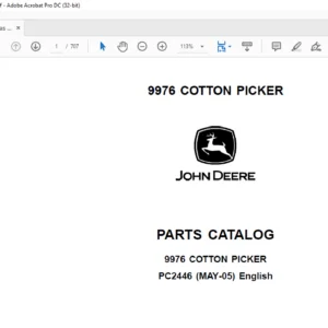 John Deere 9976 Cotton Picker Spare Parts Manual PDF Download