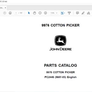 JOHN DEERE 9976 COTTON PICKER Parts Catalog Manual - PDF DOWNLOAD