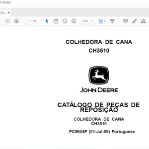JOHN DEERE COLHEDORA DE CANA CH3510 CATÁLOGO DE PEÇAS DE REPOSIÇÃO - PDF DOWNLOAD (Portuguese)