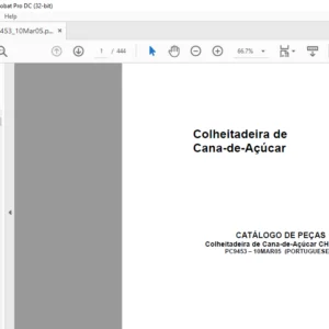 JOHN DEERE Colheitadeira de Cana-de-Açúcar CHT2500B CATÁLOGO DE PEÇAS - PDF DOWNLOAD