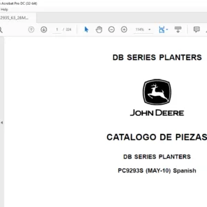 JOHN DEERE DB SERIES PLANTERS CATALOGO DE PIEZAS - PDF DOWNLOAD (Spanish)