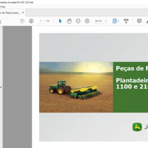 JOHN DEERE Plantadeiras Série 1100 e 2100 MY12 Peças de Reposição - PDF DOWNLOAD (Português)