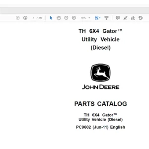 JOHN DEERE TH 6X4 Gator™ Utility Vehicle (Diesel) PARTS CATALOG MANUAL - PDF DOWNLOAD