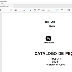 JOHN DEERE TRATOR 7505 CATÁLOGO DE PEÇAS - PDF DOWNLOAD (Portuguese)
