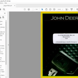 JOHN DEERE TRATORES 7500 CATÁLOGO DE PEÇAS - PDF DOWNLOAD(Portuguese)