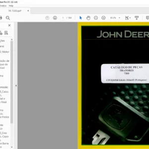 JOHN DEERE TRATORES 7500 CATÁLOGO DE PEÇAS - PDF DOWNLOAD (Portuguese)