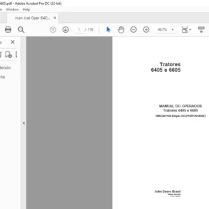 JOHN DEERE Tratores 6405 e 6605 MANUAL DO OPERADOR - PDF DOWNLOAD (Portuguese)