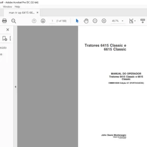 JOHN DEERE Tratores 6415 Classic e 6615 Classic MANUAL DO OPERADOR - PDF DOWNLOAD (Portuguese)