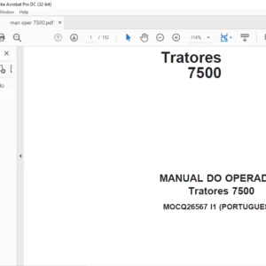 JOHN DEERE Tratores 7500 MANUAL DO OPERADOR - PDF DOWNLOAD (Portuguese)