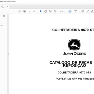 Catálogo de Peças John Deere Colheitadeira 9570 STS PDF