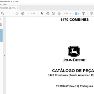John Deere 1470 COMBINES CATÁLOGO DE PEÇAS - PDF DOWNLOAD (Português)