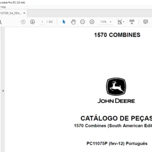 John Deere 1570 COMBINES CATÁLOGO DE PEÇAS - PDF DOWNLOAD (Português)