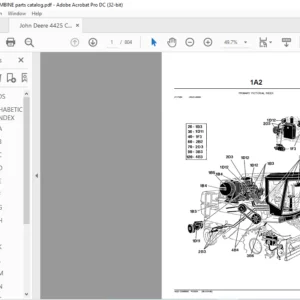 John Deere 4425 COMBINE Parts Catalog Manual - PDF DOWNLOAD
