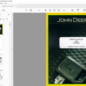John Deere 6300 Combine Parts Catalog Manual - PDF DOWNLOAD