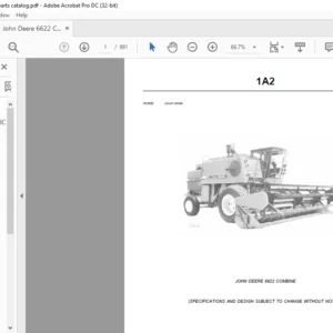 John Deere 6622 COMBINE Parts Catalog Manual - PDF DOWNLOAD