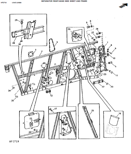 John Deere 7720 COMBINE WITH 224 RIGID PLATFORM Parts Catalog Manual ...