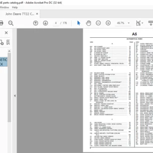 John Deere 7722 COMBINE Parts Catalog Manual - PDF DOWNLOAD