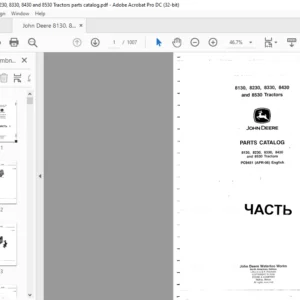 John Deere 8130 8230 8330 8430 & 8530 Tractors Parts Manual PC9451 - PDF DOWNLOAD