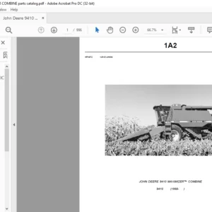 John Deere 9410 MAXIMIZER COMBINE Parts Catalog Manual - PDF DOWNLOAD