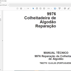 John Deere 9976 Colheitadeira de Algodao Reparacao MANUAL TECNICO - PDF DOWNLOAD (Portuguese)