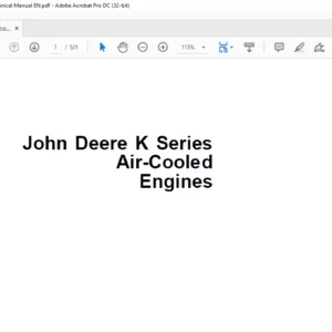 John Deere Air Cooled Engines K Series ctm5 Technical Manual EN