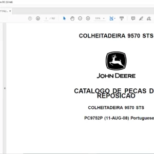 John Deere COLHEITADEIRA 9570 STS CATALOGO DE PECAS DE REPOSICAO - PDF DOWNLOAD (Portuguese)