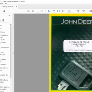John Deere COLHEITADEIRAS 1175 1175h CATÁLOGO DE PEÇAS - PDF DOWNLOAD (Portuguese)