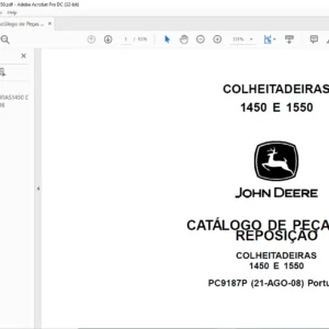 Lista de Peças John Deere Colheitadeiras 1450 e 1550 PDF