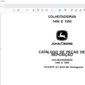 John Deere COLHEITADEIRAS 1450 E 1550 CATÁLOGO DE PEÇAS DE REPOSIÇÃO - PDF DOWNLOAD (Portuguese)