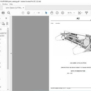 John Deere CUTTING PLATFORM Parts Catalog Manual - PDF DOWNLOAD