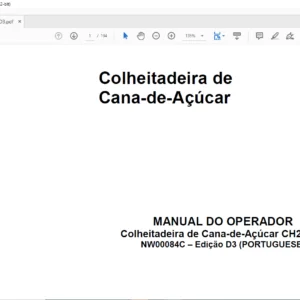 John Deere Colheitadeira de Cana-de-Açúcar MANUAL DO OPERADOR - PDF DOWNLOAD(Portuguese)