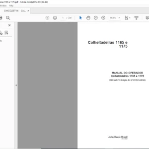 John Deere Colheitadeiras 1165 e 1175 MANUAL DO OPERADOR - PDF DOWNLOAD