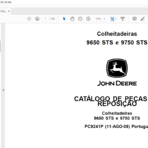 John Deere Colheitadeiras 9650 STS e 9750 STS CATÁLOGO DE PEÇAS DE REPOSIÇÃO - PDF DOWNLOAD (Portuguese)