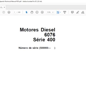 John Deere Diesel Engine 6076 Series 400 ctm110 Spanish Technical Manual PDF