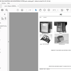 John Deere GREENSTAR YIELD MAPPING & MONITORING SYSTEM Parts Catalog Manual - PDF DOWNLOAD