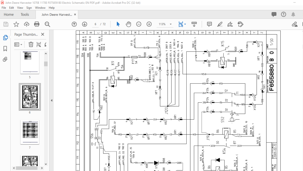 John Deere Harvester 1070E/1170E Electric Schematic Manual - PDF ...