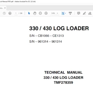 John Deere Log Loader 330 430 tmf278359 Technical Manual PDF