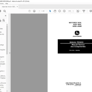 John Deere MOTORES 3029 4039 4045 6059 e 6068 MANUAL TÉCNICO - PDF DOWNLOAD (Portuguese)