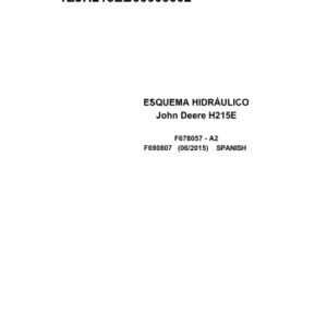 John Deere Machine Head Forest H215E F690807 A2 2015 Hydraulic Schematic Spanish PDF