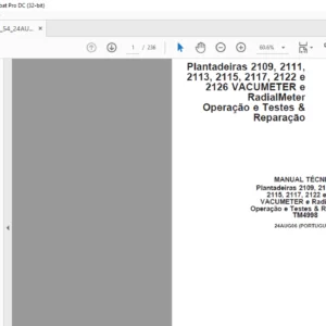 John Deere Plantadeiras 2109 2111 2113 2115 2117 2122 e2126 VACUMETER e RadialMeter Operacao e Testes & Reparacao MANUAL TECNICO - PDF DOWNLOAD (Portuguese)